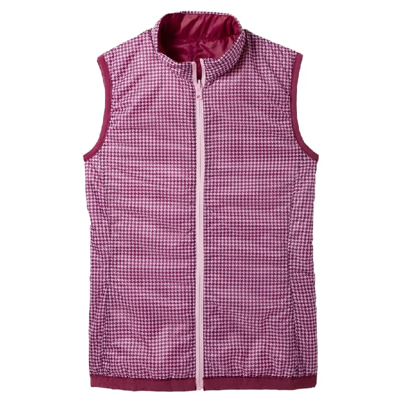 New Footjoy Women's Reversible Golf Vest- Maroon/ Houndstooth Size XL MSP$150