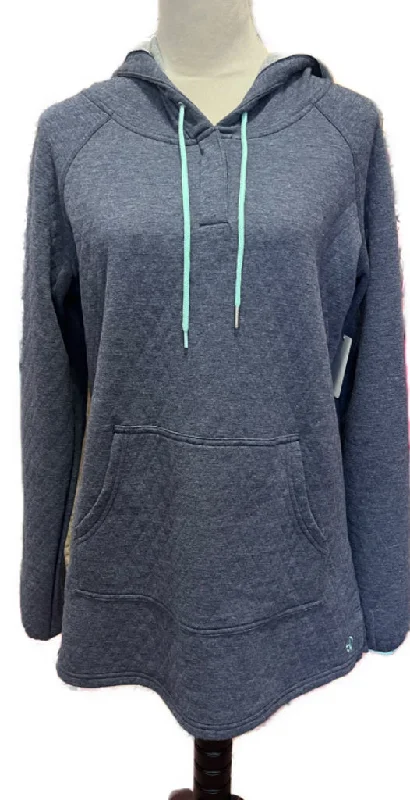 New Straight Down Quilted Cosmo Hooded - Indigo Size L MSP$126