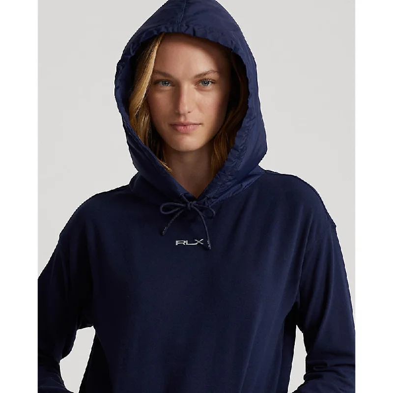 RLX Ralph Lauren Women's Logo Cloud Fleece Hoodie - French Navy