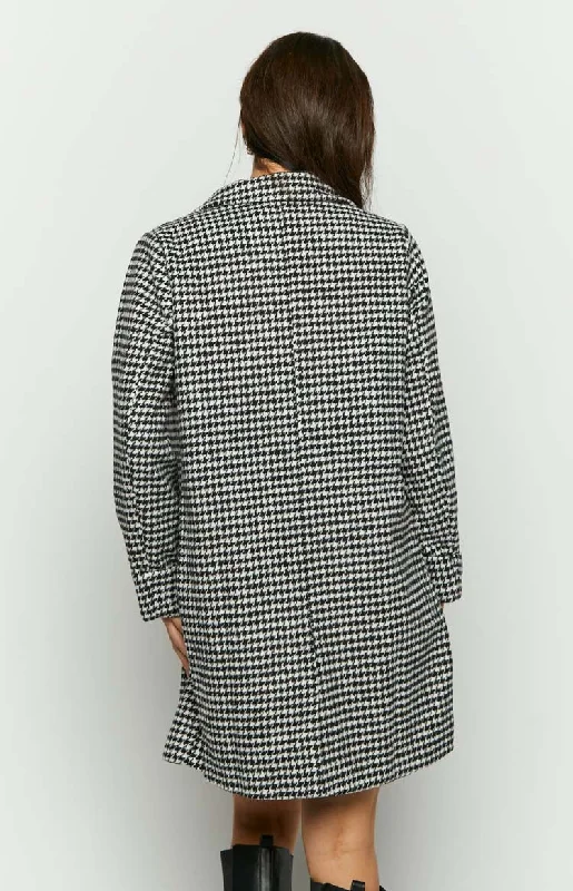 Shila Black and White Check Jacket