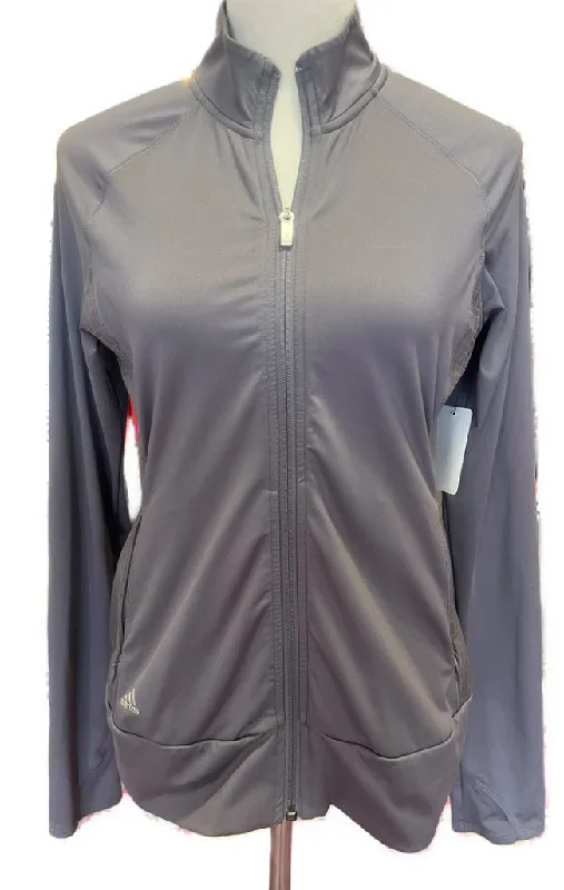 Women's Adidas Gray Full- Zip Golf Jacket Size S MSP$70