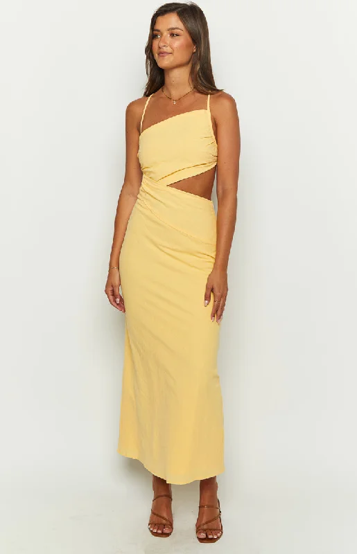 Cindy Yellow Maxi Dress