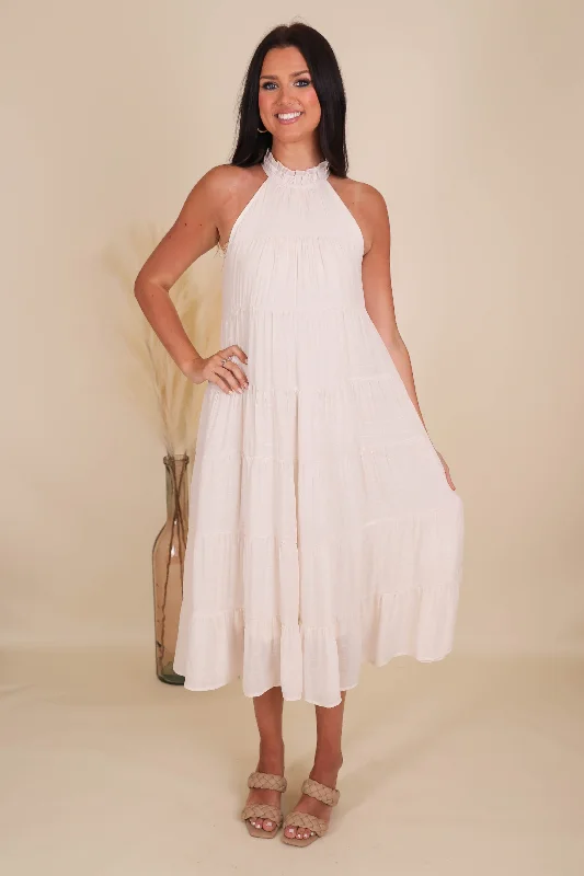 RESTOCK: Drifting Through Time Midi Dress-Ivory