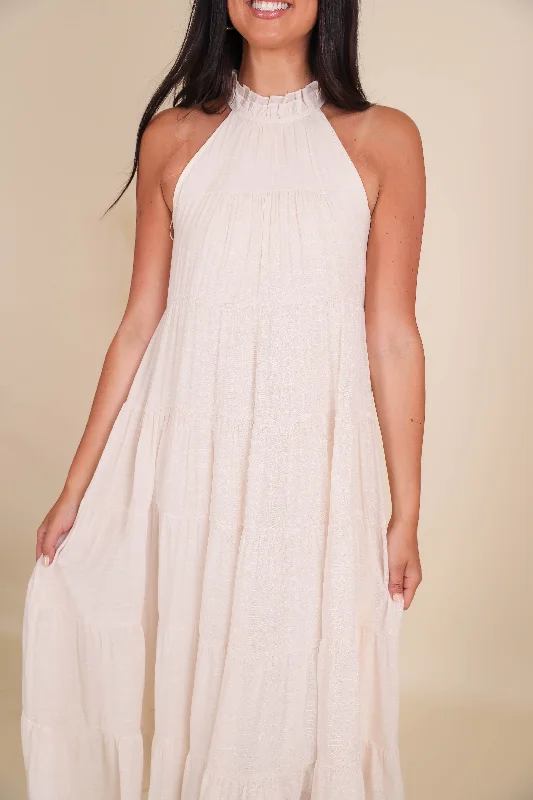 RESTOCK: Drifting Through Time Midi Dress-Ivory