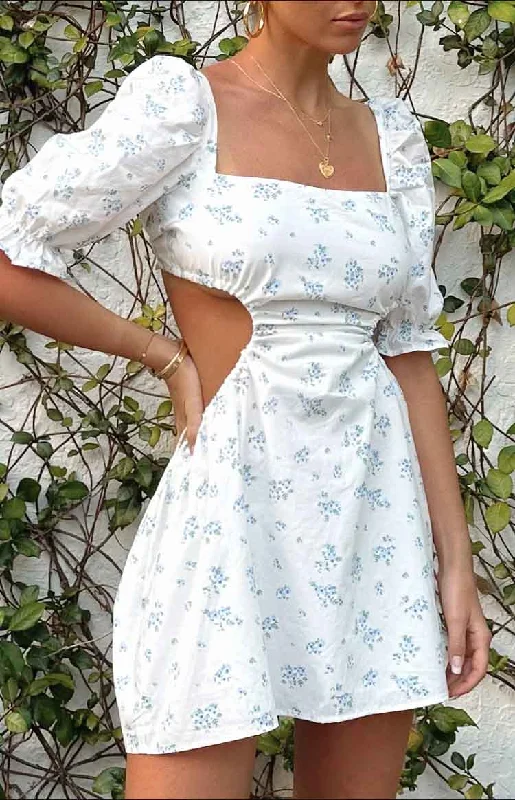 Leana White Floral Mini Dress