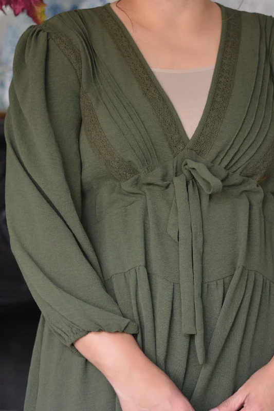 Tamara Dark Olive Green Dress