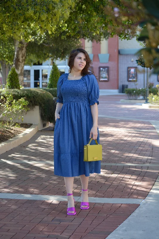 Tanya Denim Midi Dress