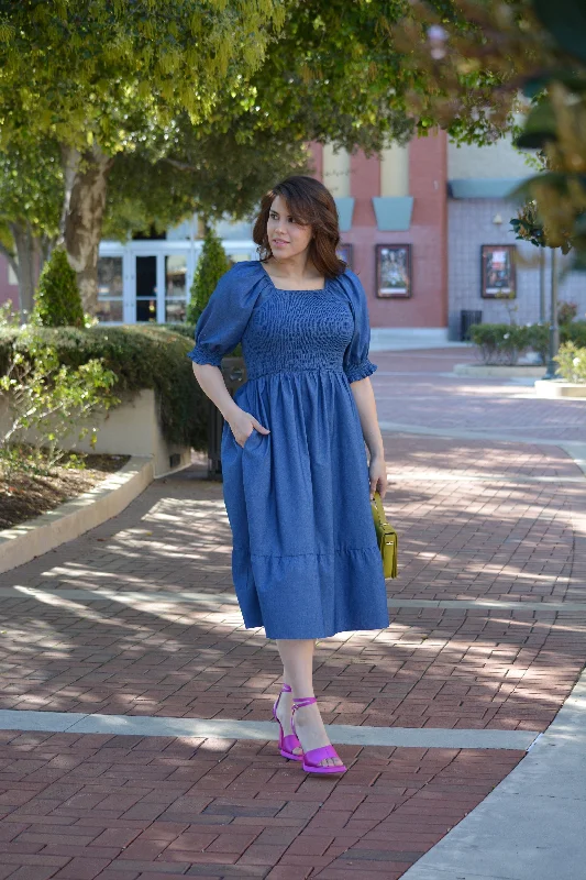 Tanya Denim Midi Dress