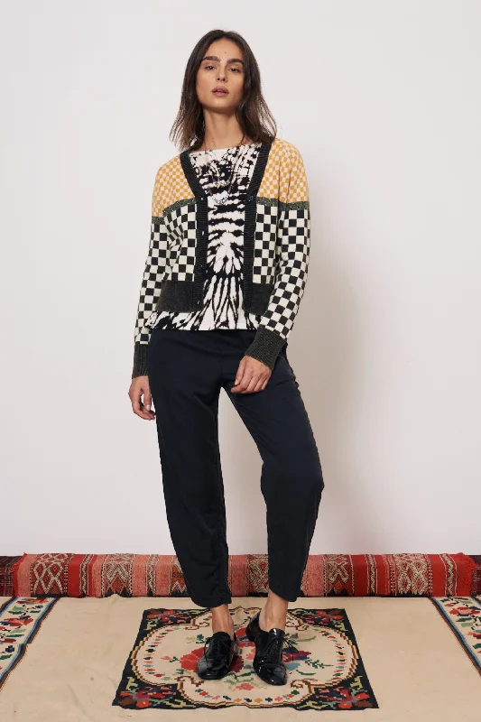 Check Black Chalk Mawali Cardigan