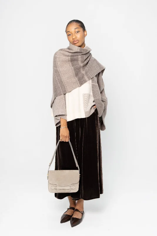 Felted Asymmetric Cape, Stripe