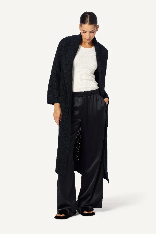 EDEN CASHMERE CASHMERE DUSTER WITH POCKETS | BLACK