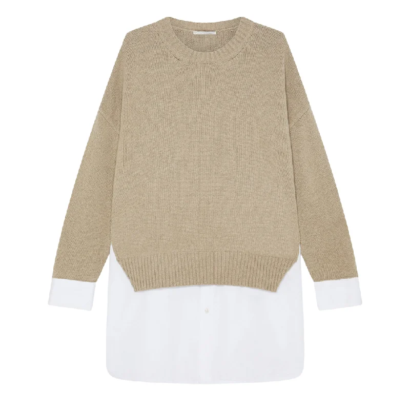 Merino & Poplin Jumper