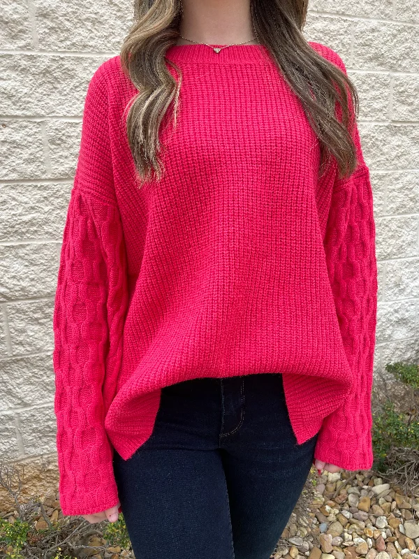 Remember Me In Red Bell Sleeve Sweater