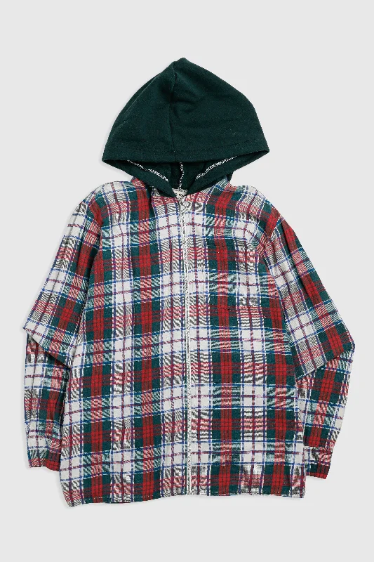 Unisex Rework Hooded Flannel - S