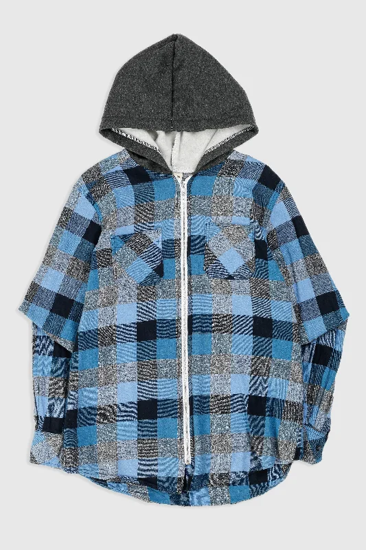 Unisex Rework Hooded Flannel - S