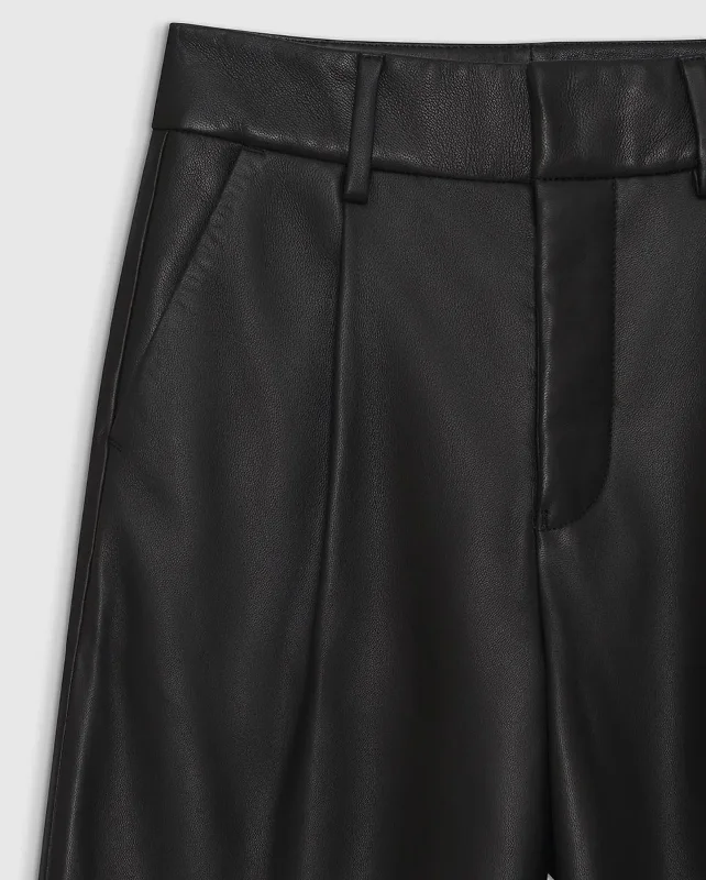 BECKY LEATHER TROUSER / BLACK