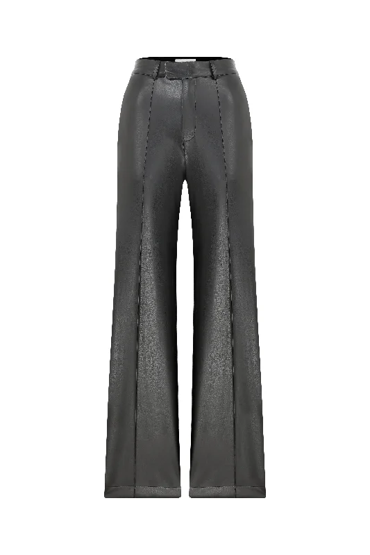 Millie Straight Cut Vegan Leather Trousers