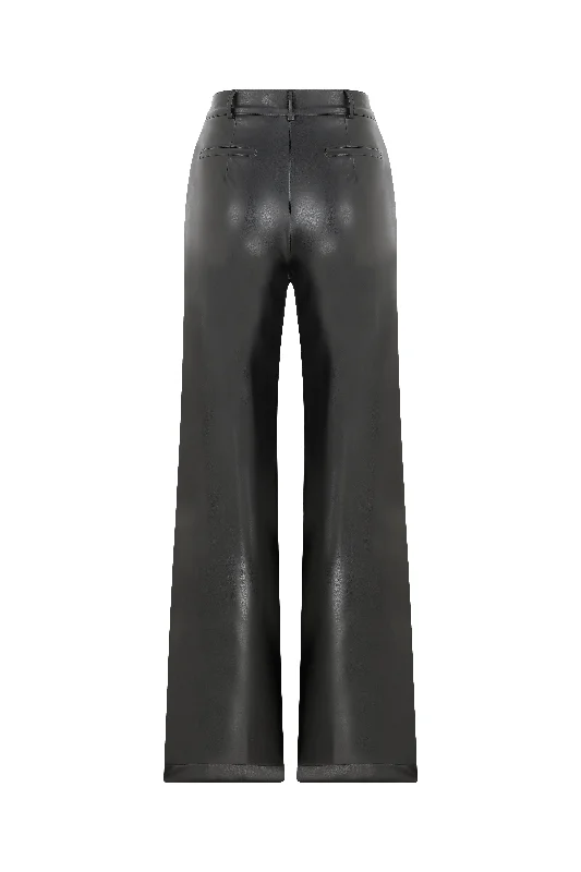 Millie Straight Cut Vegan Leather Trousers