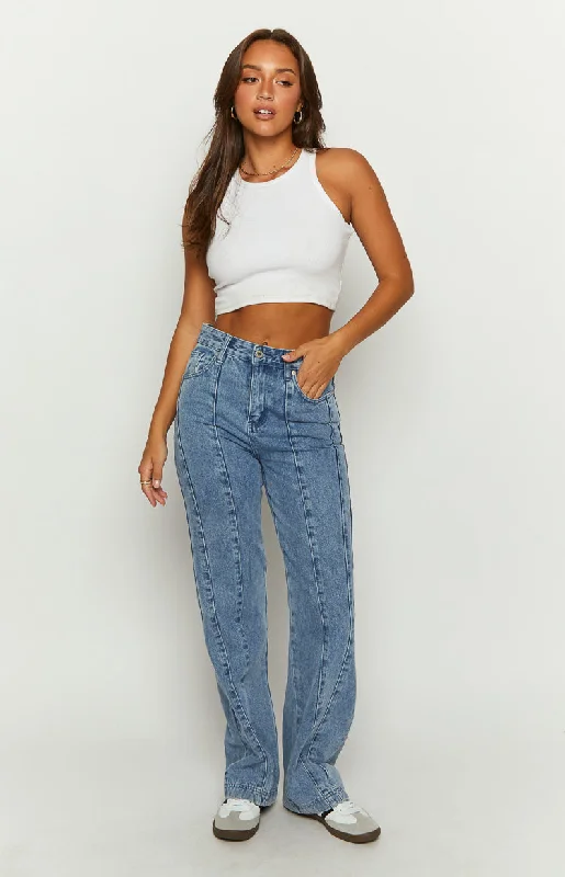 Monae Mid Wash Denim Jeans