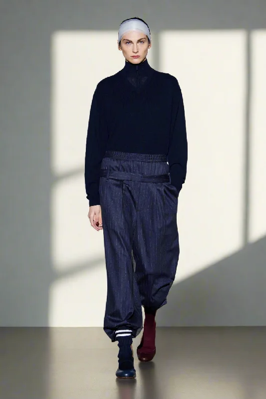 Pinstripe Double Waist Pants