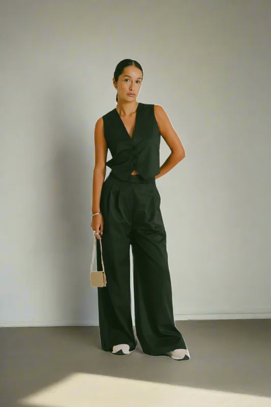 The Wide Leg Pants in Black