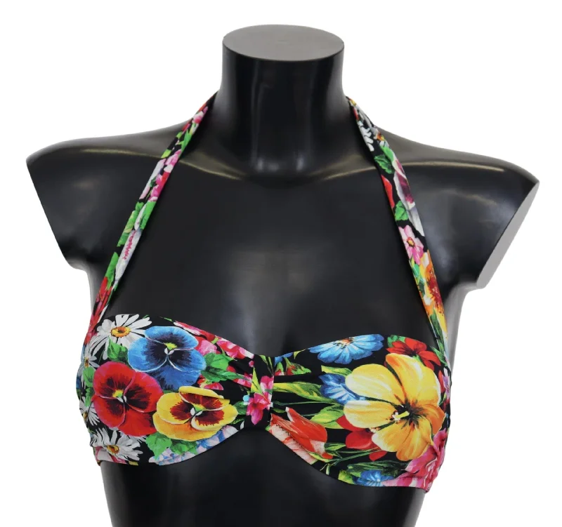 Floral Elegance High-End Bikini Top