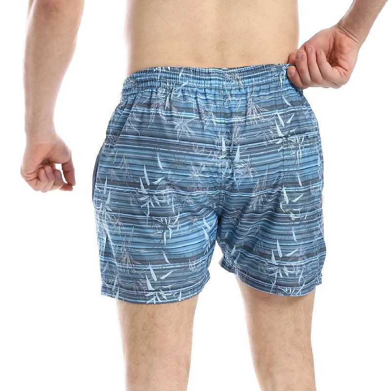 Horizontal Stripes Pattern Swim Shorts (273) - Pavone