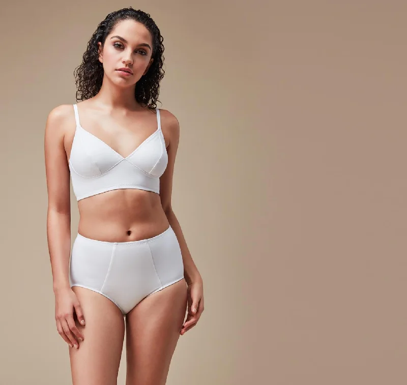 Longline Bikini Top (White)