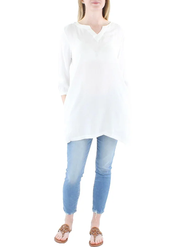 Womens Mandarin Adjustable Sleeves Cover-Up