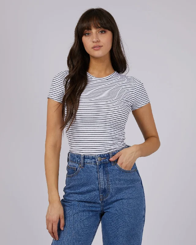 All about Eve Eve Rib Stripe Tee - White