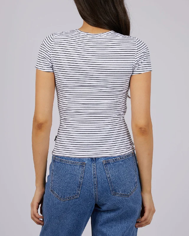 All about Eve Eve Rib Stripe Tee - White