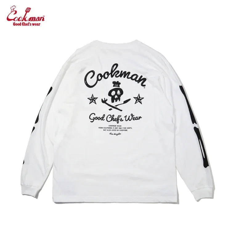 Cookman LS Skull T-Shirt White