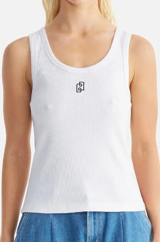 Ena Pelly Kendall Monogram Tank - White