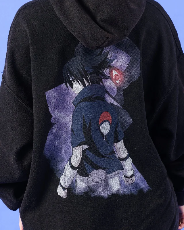 Goat Crew X Naruto Uchiha Vintage Hoodie Black Wash