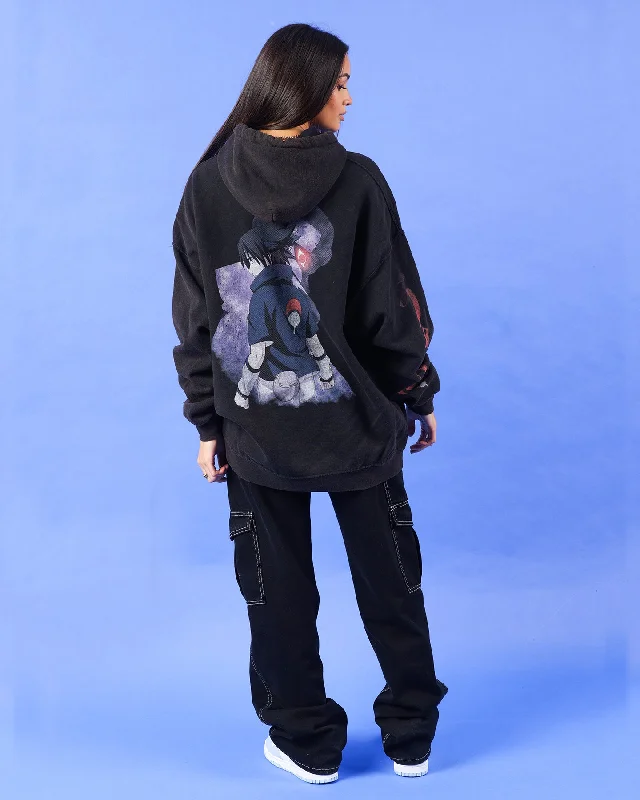 Goat Crew X Naruto Uchiha Vintage Hoodie Black Wash