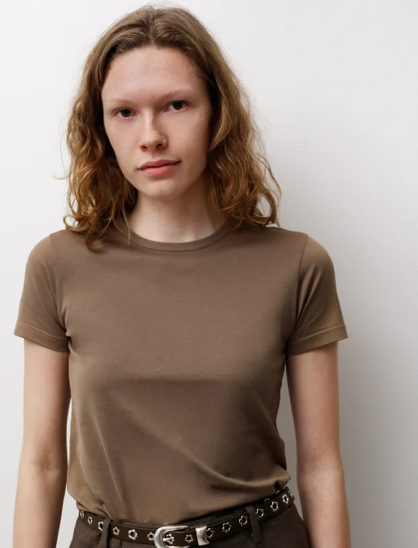 Crew Neck T-Shirt Dark Tan