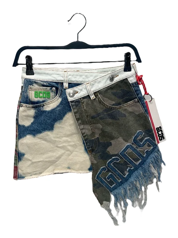 GCDS/Shorts/26/All Over Print/Denim/BLU/