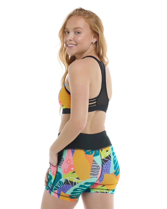 Curacao Splash Performance Cross-Over Short - Multi