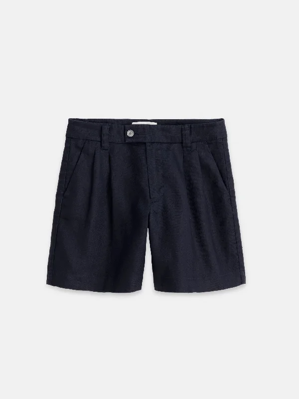 Anna Pleated Shorts In Linen