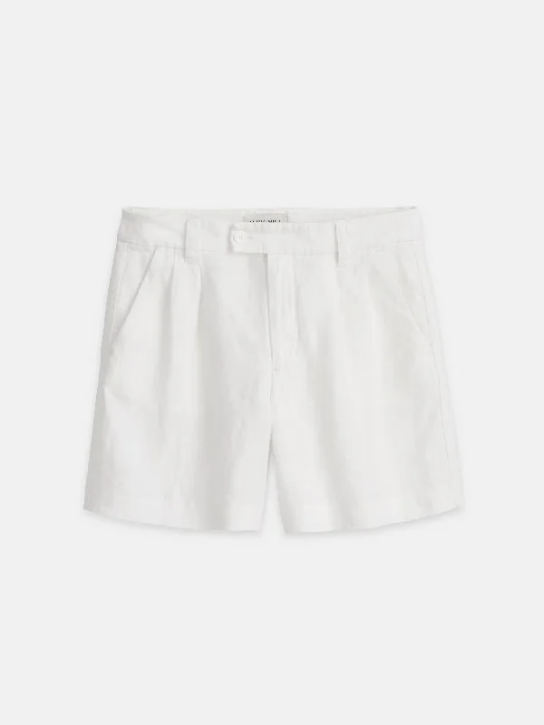 Anna Pleated Shorts In Linen