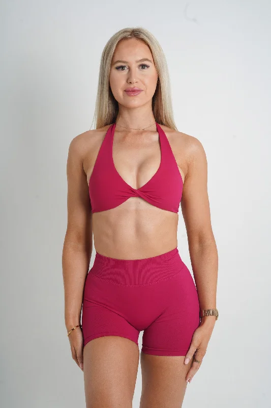 CORE SCRUNCH SHORTS -CRANBERRY