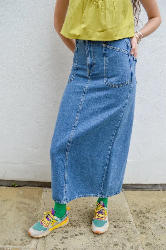 Object Thylane Long Denim Skirt