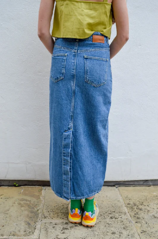 Object Thylane Long Denim Skirt