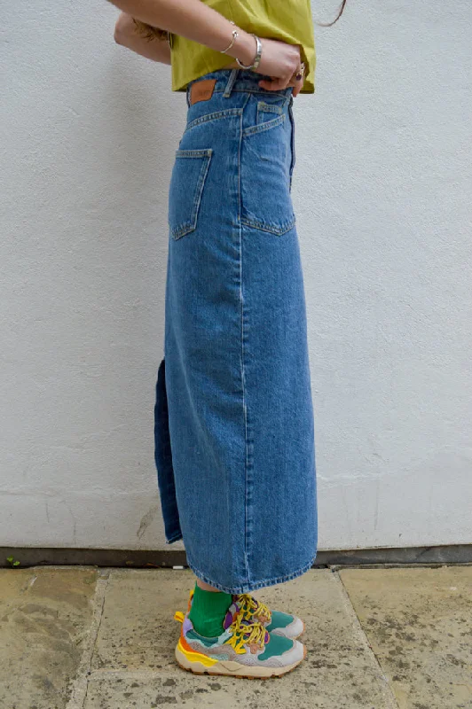 Object Thylane Long Denim Skirt