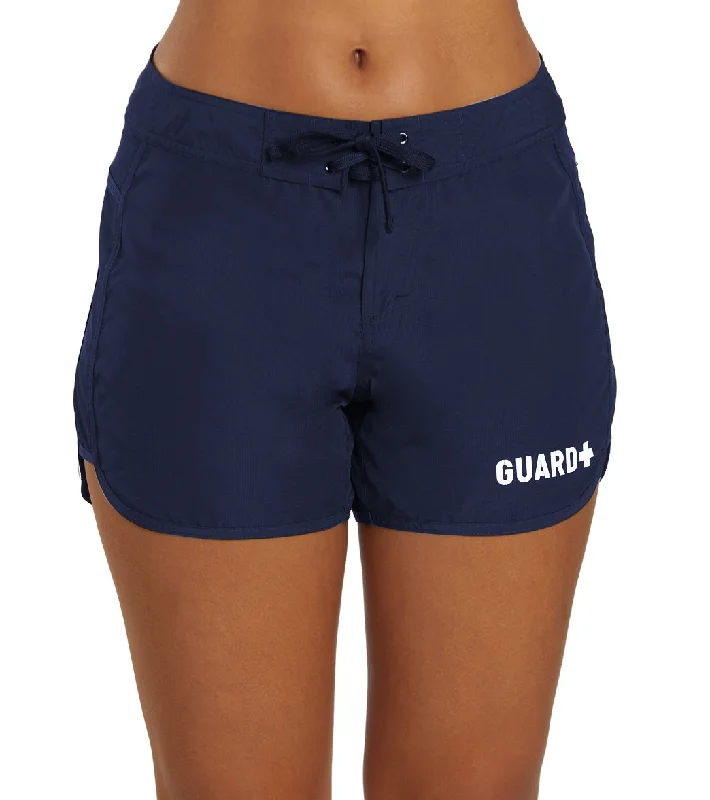 Sporti Guard Women's Solid 4"" inseam Board Short Navy