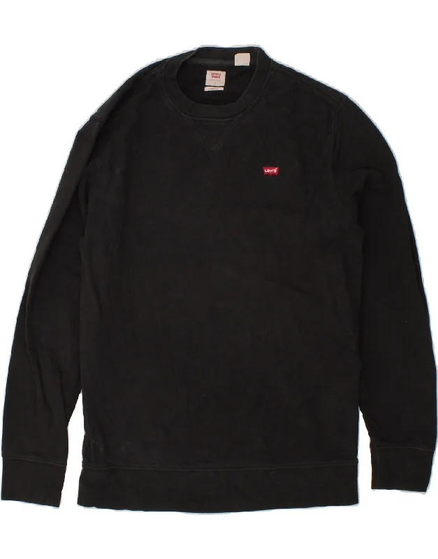 LEVI'S Mens Standard Sweatshirt Jumper Small Black Cotton