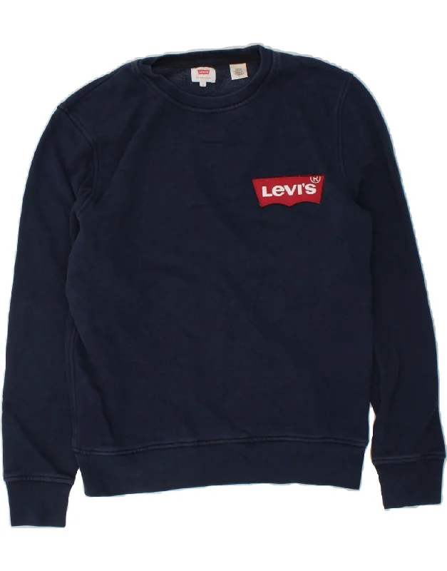 LEVI'S Mens Sweatshirt Jumper Medium Navy Blue Cotton