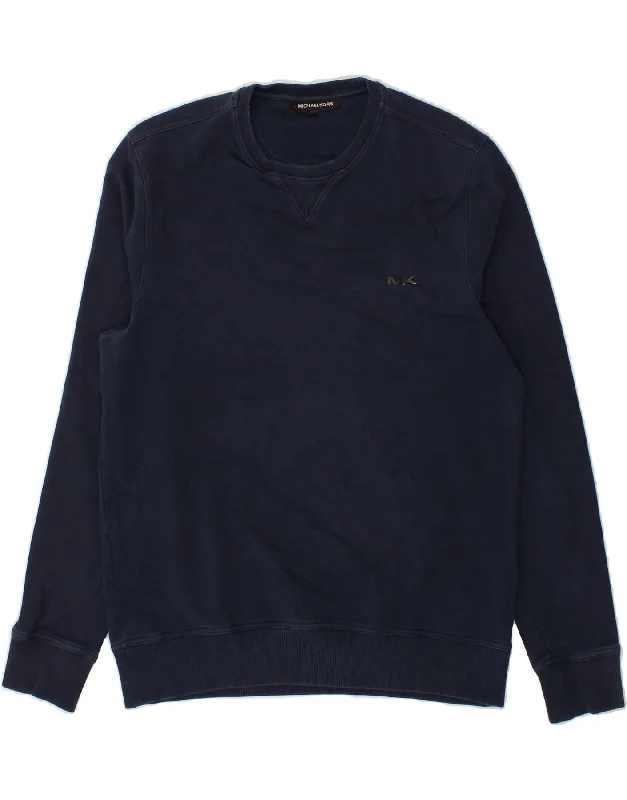 MICHAEL KORS Mens Sweatshirt Jumper Large Navy Blue Cotton