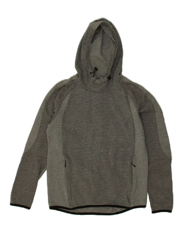 PUMA Mens Hoodie Jumper Small Grey Cotton