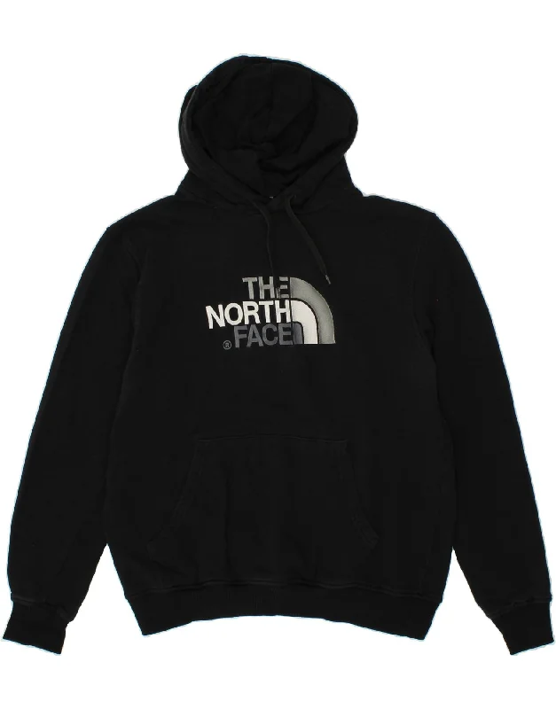 THE NORTH FACE Mens Graphic Hoodie Jumper Large Black Cotton